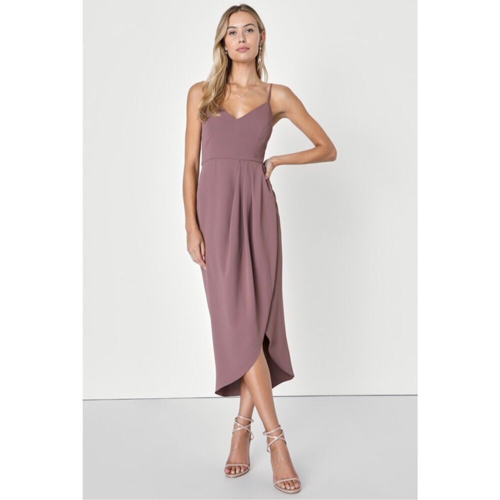 Lulu's Purple High Low Wrap Dress